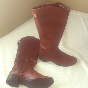 Faux leather boots